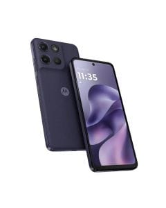 Motorola Moto G17 4G Smartphone, 4GB RAM, 128GB Storage, Dual SIM, Large Display | Evening Blue (Muted Purple) - PBBL0013AE XT2623-3 AE