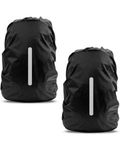KASTWAVE Waterproof Backpack Rain Covers 2-Pack, High-Visibility Reflective Dustproof Protectors for Hiking and Travel