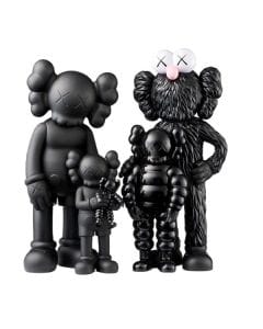 Luxury Signature Kaws Family Black Collectible Art Figure, Modern Decorative Display Sculpture, Black Edition