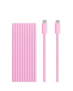 Beats USB-C to USB-C Woven Charging Cable, 3 Metres (10 ft), Up to 240W Fast Charging, USB 2.0 Data Transfer | Pink - MK8Q4EE/A