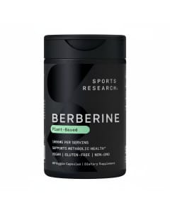 Sports Research Vegan Berberine 1000mg - Herbal Metabolic Support Supplement