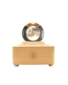 Home Tree Crystal Ball Bluetooth Speaker, Moon Projector Night Lamp, 1200mAh Rechargeable Battery, LED Ambient Light, Portable Music Box