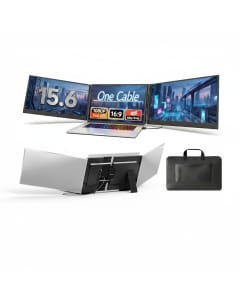V2COM VP7P Triple Laptop Screen Extender, 15.6" 1080P FHD Portable Monitor, Ultra-Slim, USB-C Plug & Play | Black