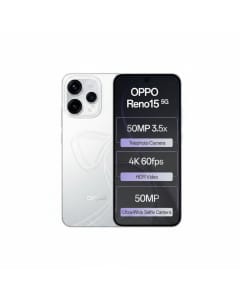 Oppo RENO15 5G Smartphone CPH2825 12GB RAM 512GB Storage, 6.59 Inch AMOLED Display, 6500 Battery - Aurora White 