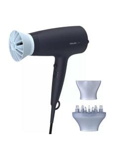 Philips 3000 Series Hair Dryer, 2100W, ThermoProtect Attachment, 6 Heat & Speed Settings, Cool Air Setting, 14mm Styling Nozzle | Black - BHD360/13