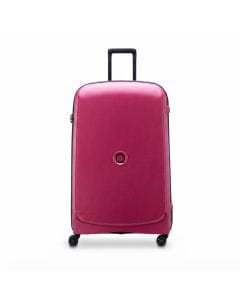 Delsey Belmont Plus Large Hard Shell Suitcase - 82.5cm Checked Luggage with 4 Double Spinner, Polypropylene, 3-Point Closing & SECURITECH Zip, Expandable | Raspberry