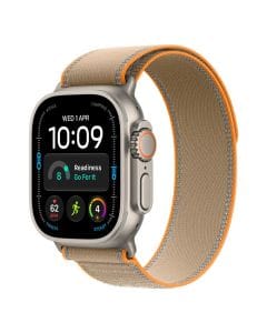 Apple Watch Ultra 4 GPS + Cellular 49mm Smartwatch, Natural Titanium Case, Rugged Outdoor Design, M/L Trail Loop | Sand - MJAQ4AF/A