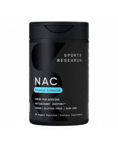 Sports Research Vegan NAC Supplement 600mg - Antioxidant & Immune Support
