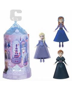 Mattel Disney Frozen Ice Castle Spinning Surprise Playset with Miniature Doll JCR90, Collectible Mystery-Themed Playset