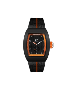 Overdrive GT Watch Orange, 40mm Polycarbonate Case, Miyota 1L45 Quartz Movement, K1 Mineral Glass, Silicone Strap, Arabic & English Dial, 50m Water Resistant