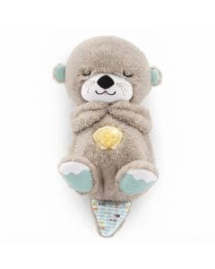 Fisher-Price Soothe 'n Snuggle Otter Plush Baby Soother, Rhythmic Breathing Motion, Music, Sounds, Lights & Sensory Features, Newborn+