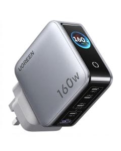 UGREEN Nexode Pro 160W GaN Fast Charger, 5-Port USB-C Charging Station with Smart Display for MacBook, Laptops and Mobile Devices