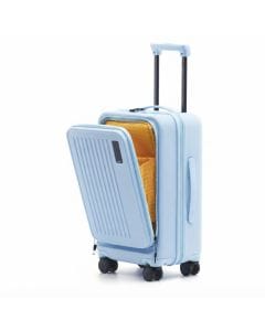 Mokobara Transit Cabin Pro Suitcase 56cm, 40L, Shy Blue, Front Laptop Pocket, German Makrolon TSA-Approved Keyless