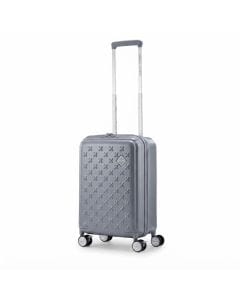 American Tourister Sparky 55cm Cabin Suitcase, Grey Hard Shell Polycarbonate Carry-On, 4 Spinner