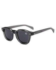 Belvoir & Co Lazord Smoke Sunglasses, Polarised UV400 Protected Lenses, Premium Acetate Frame, Stainless Steel Core Barrel Hinges, Unisex Eyewear Design