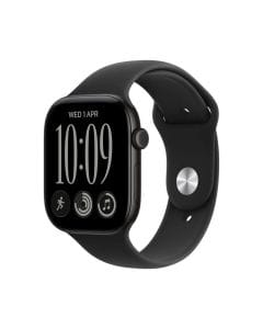 Apple Watch Series 12 GPS + Cellular 46mm Smartwatch, Black Aluminium Case, Fitness & Health Tracking, M/L Sport Band | Black - MJG94AF/A