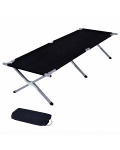 Outdoors Folding Camping Bed, Portable Lightweight Steel-Frame Cot with Breathable Oxford Fabric