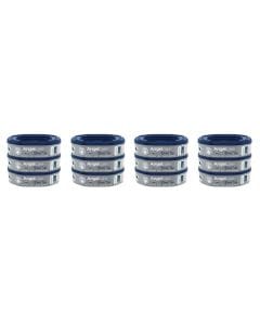 Angelcare Dress Up Octagonal Refill 12 Bundle, Multi Thick Layered Film, Antibacterial Protection – Gray
