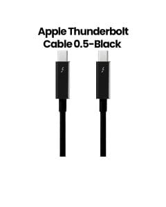 Apple Thunderbolt Cable 0.5M, High-Speed Data Transfer, Bi-Directional Cable, Target Disk Mode Support - Black - MF640ZM/A