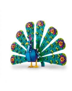 LEGO Creator 3in1 Exotic Peacock Building Set, Colorful Animal Toy for Kids, Buildable 355 Pieces