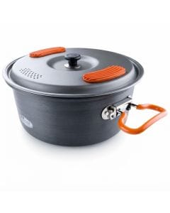 GSI Outdoors Halulite 2L Cook Pot, Lightweight Hard-Anodized Aluminum Camping Pot with Strainer Lid