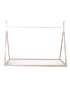 Childhome Tipi Bed Frame 90x200cm, Compatible Sleeping Setup, Highly Customisable Design, Safe And Sturdy Structure - Natural