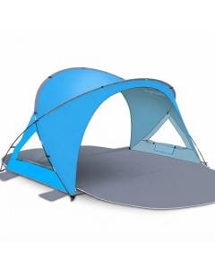 MANYUK Portable Beach Tent for 3–4 People, UPF 50+ Sun Shelter with Lightweight Instant Canopy in Sky Blue