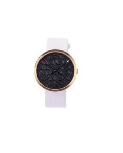 Occasion Watch Swiss Quartz, 44mm Case Men Analog Watch, Arabic Dial Display, Elegant White & Gold Design, Premium Classic Timepiece