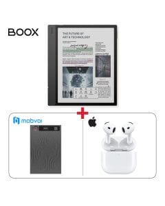 BOOX Note Air5 C 10.3" Color E-Ink Tablet Black + Mobvoi TicNote AI Voice Recorder + Apple AirPods 4 Wireless Earbuds White Bundle (603001000017584 + 603001000011049 + 603001000002079)