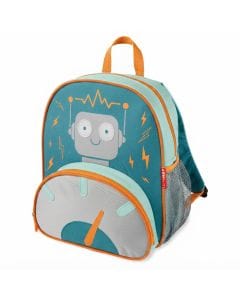 Skip Hop Robot Spark Style Little Kid Backpack, Adjustable Padded Straps, Top Grab Handle - Multicolour