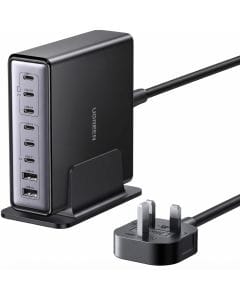 UGREEN Nexode 200W USB-C Charging Station, 8-Port GaN Fast Charger with Desktop Stand for MacBook Pro, Laptops and Mobile Devices