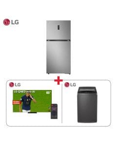 LG 830L Dark Graphite Refrigerator + LG 60cm Kitchen Hood Black - Premium Kitchen Appliance Bundle