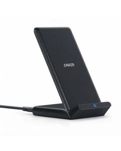 Anker 313 Wireless Charger PowerWave Stand, Qi-Certified 10W Fast Wireless Charging Stand for iPhone 14, 13, 12 and Compatible Devices