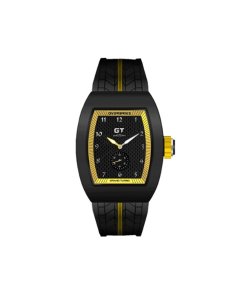 Overdrive GT Watch Yellow, 40mm Polycarbonate Case, Miyota 1L45 Quartz Movement, K1 Mineral Glass, Silicone Strap, Arabic & English Dial, 50m Water Resistant
