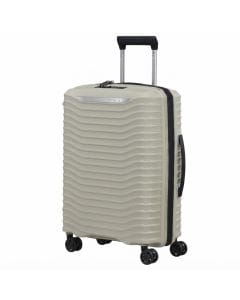 Samsonite Upscape Cabin Suitcase 55cm, Expandable Spinner Luggage, USB Port, Polypropylene | Warm Neutral