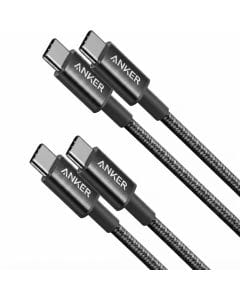 Anker USB C to USB C Cable 60W Fast Charging Cord, 2-Pack 3.3ft Nylon Braided Cable for iPhone 16/17 Series