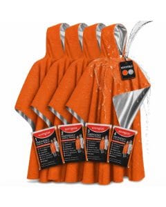aZengear Emergency Survival Poncho 4-Pack, Reversible Thermal Mylar Hooded Rain Ponchos, Waterproof Outdoor Protection