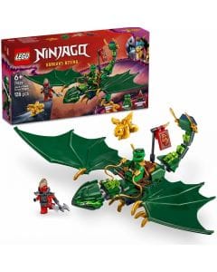 LEGO NINJAGO Lloyd's Green Forest Dragon Building Toy, Posable Dragon Set with Lloyd Golden Dragon Baby, 6+ Years
