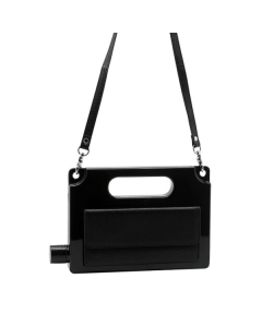 Aquapurse Black Water Bottle with Detachable Purse, BPA-Free Bottle, Reusable Hydration Bottle - 700ml 