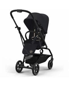Cybex Gold Eezy S Twist+ 2 Lightweight Stroller, 360-Degree Rotating Seat Unit, All-Terrain Wheels, Face-to-Face or Forward-Facing, Quick Effortless Turn | Magic Black