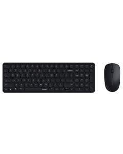 Rapoo Multi-Mode Wireless Keyboard and Optical Mouse Combo, Arabic-English Layout, 2.4GHz Wireless, 2400 DPI Mouse | Dark Grey - 9320M 