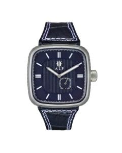 ALF Norrsken Silver Blue Automatic Watch, 316L Stainless Steel Case, Miyota Cal.8245 Movement, Sapphire Crystal, Blue Leather Strap, 5ATM Water Resistant