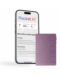 Pocket AI Voice Recorder & Smart Note Taker – MagSafe Compatible Auto Transcription for Meetings, AI Summaries & Action Items | Baby Pink