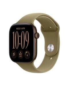 Apple Watch Series 12 GPS 46mm Smartwatch, Dark Bronze Aluminium Case, M/L Sport Band, Fitness & Health Tracking | Olive - MJEU4AF/A