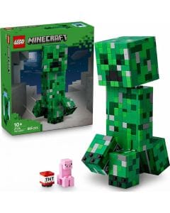 LEGO Minecraft The Creeper Building Toy for Kids, Large Posable Action Figure with Hidden 1 Creeper Minifigure, 10+ years