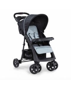Hauck Shopper Neo 2 Lightweight Travel Stroller, Caviar Stone, 7.9kg Agile Pushchair, Compact One-Hand Fold | Silver