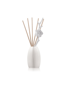 Chando Aroma Porcelain Diffuser Plum Purity, Forest Stream Fragrance, Reed Diffuser, Home Air Freshener, Ideal for Rooms up to 5sqm - 40ml 