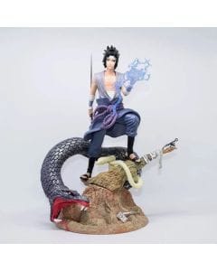 Luxury Signature Sasuke Uchiha Action Figure, 28cm PVC Anime Collectible Statue, Detailed Display Figurine for Home, Office, Shelf & Naruto Fans
