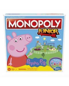 Monopoly Junior Peppa Pig Edition Board Game for Kids, Features Peppa, George, Mummy & Daddy Pig  5 years and up, 2-4 Players