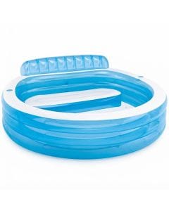 Intex Swim Centre Family Lounge Pool 555, 224 x 216 x 76cm, Inflatable Family Swimming Pool, Blue